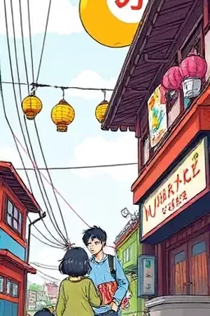 《无尽山门》玄幻连载封面，破落山门前站着手提旧灯的守山弟子